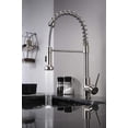 thumbnail image 4 of Lexora Home Lanuvio Brass Kitchen Faucet with Pull Out Sprayer in Brushed Nickel, 4 of 7