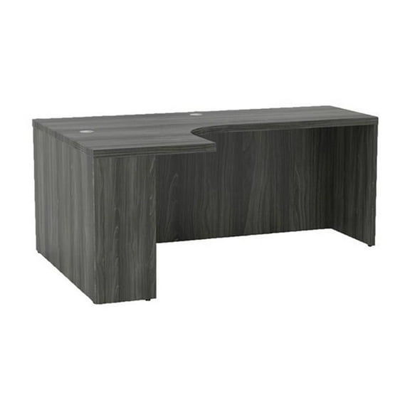 Scranton & Co 72" Left Extended Corner Table in Gray Steel