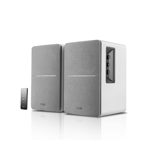 Special Edition- Edifier R1280T Powered Bookshelf Speakers - 2.0 Active Near Field Monitors - Studio Monitor Speaker - White Silver Enclosure - 42 Watts RMS