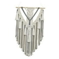 thumbnail image 3 of Handmade Woven Tapestry Macrame Wall Hanging Chic Tassels Wall Decor Woven Tapestry for Bedroom Apartment Nursery Decoration grey, 3 of 9