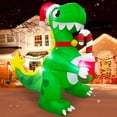 thumbnail image 1 of FT Tall Christmas Inflatables Outdoor Decorations Blow Up Snowman Inflatable Candy Cane Buildin Rotating Colorful LEDs Xmas Snow Man Blowups Yard Decoration for Party Holiday Indoor L, 1 of 6