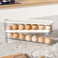 thumbnail image 3 of Dispensador de Huevos con Ruedas, Caja de Almacenamiento de Huevos, Organizador de Huevos de Doble Capa con Tapa, Organizador de Almacenamiento para Restaurante, 3 of 5