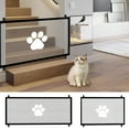 thumbnail image 5 of LAMIRO Dog Gate for Stairs,Pet Gates for the House,Mesh Pet Fence Guard,Magic Gate for Dog and Cat,Portable Safety Gate for Doorways and Stairways,Indoor Safety 43.3X31 in, 5 of 7