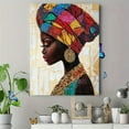 thumbnail image 4 of African Woman Headwrap Canvas Wall Art，Perfect for Living Room，Bedroom，Bathroom，Office and Hallway Decor, 4 of 8