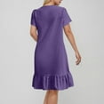 thumbnail image 4 of Liquidation d'Été 2025! Robe Grande Taille pour Femmes, Robe d'Été en Solde pour Femmes, Robe Longue en Coton et Lin avec Ourlet à Volants, 4 of 5