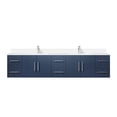 thumbnail image 3 of Geneva 84 in. W x 22 in. D Navy Blue Double Bath Vanity, White Quartz Top, and Faucet Set, 3 of 11