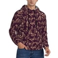 thumbnail image 2 of Fotbe Men's Hoodie with Beautiful Purple Butterflies Pattern - Kangaroo Pocket Pullover Hooded Sweatshirt, Perfect for Daily Wear, Travel, and Home-Large, 2 of 7
