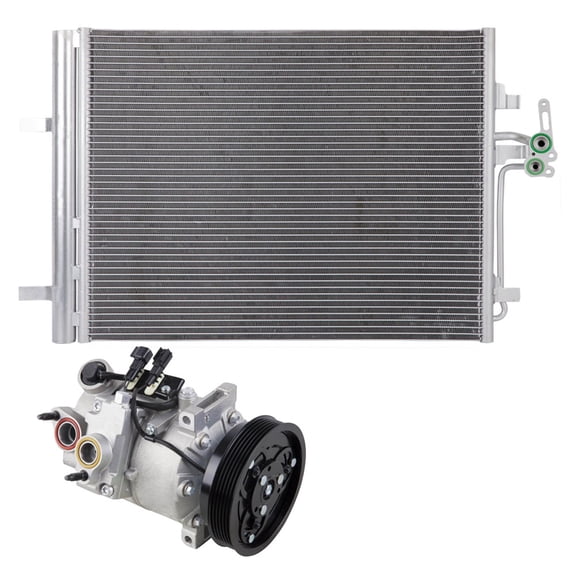 For Volvo S80 & V70 OEM AC Compressor w/ A/C Condenser & Drier - BuyAutoParts