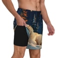 thumbnail image 2 of Balery Starry Sky Sleep White Bear Mens Swim Trunks Swim Shorts for Men Quick Dry Inseam Beach Shorts with Compression Liner Pocket-X-Large, 2 of 9