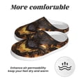 thumbnail image 6 of Yiaed Cool Black Gold Dragon Print Slippers Fuzzy Warm Cozy Slippers Non Slip House Slippers For Indoor Outdoor Slippers House Slippers-37/38, 6 of 7