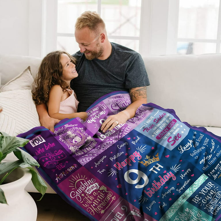 9 Year Old Girl Gifts Blanket 50x60, Gifts For 9 Year Old Girls