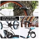 thumbnail image 3 of Candado para bicicleta impermeable, cable antirrobo metálico de 150cm, candado para bicicleta multifuncional con combinación de 4 dígitos, con soporte de montaña y luz LED para motos, puertas y scoote, 3 of 5
