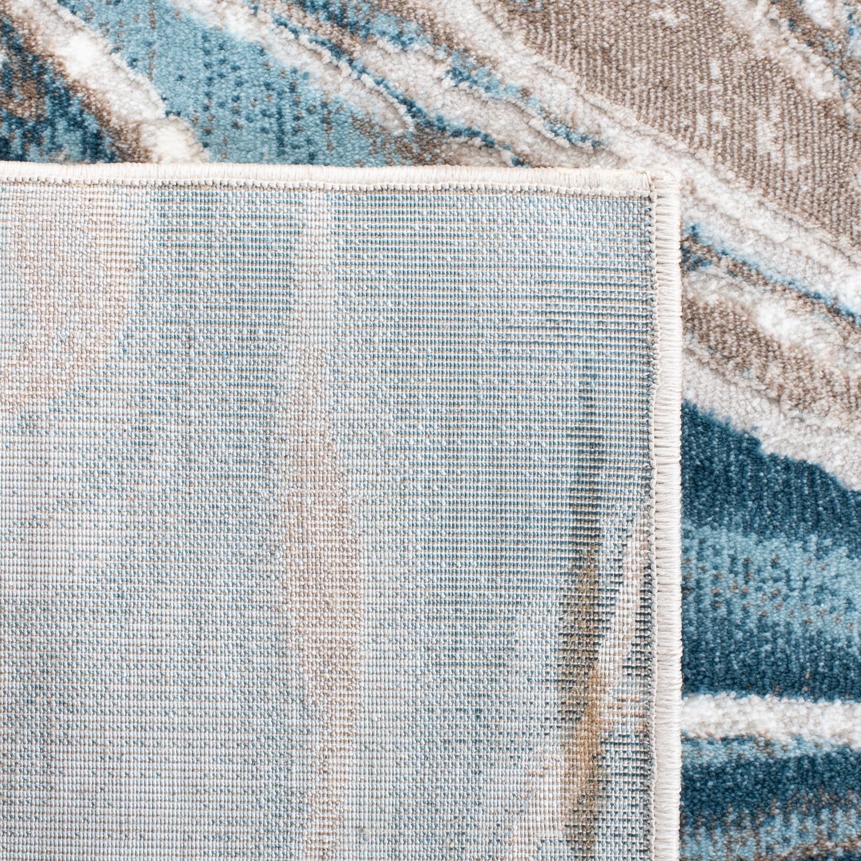 Safavieh Meadow Läufer 60x200 Cm – Modernes Abstraktes Design In Hellgrau/Blau, Weicher Flor Für Wohnzimmer & Flur