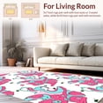 thumbnail image 2 of ODIKA 2'x3' Machine Washable Non-Slip Area Rug, Abstract Lotus Dance Featuring Spotted and Whimsical Boho High Traffic Rug, Pink, 444316, 2 of 7