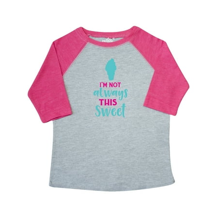

Inktastic I m Not Always This Sweet Ice Cream - Blue Pink Gift Toddler Boy or Toddler Girl T-Shirt