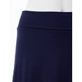 thumbnail image 3 of Women's Solid Flare Midi Skirt NAVY XL, 3 of 4