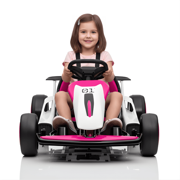Kids VIP 24 V Édition Vortex Kart de Dérapage Avancé à Haute Vitesse pour Grands Enfants avec Lecteur de Musique MP3
