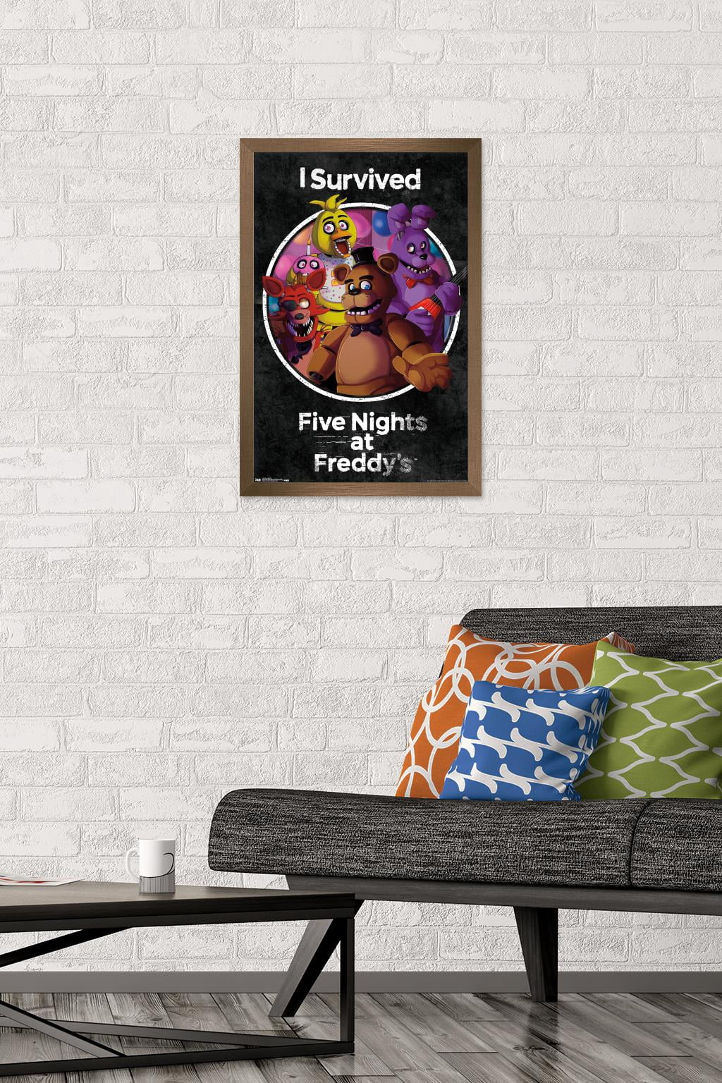 Five Nights at Freddy's - SurVived Wall Poster, 14.725" x 22.375", Framed