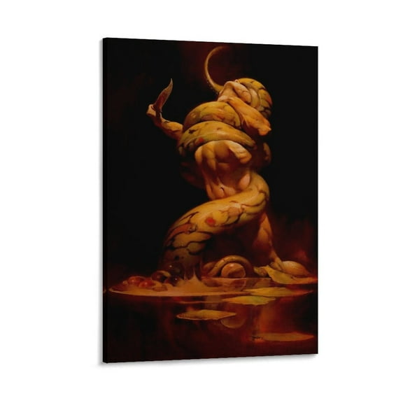 Frank Frazetta Posters Art Prints《Serpent》 Posters Art Print Wall Photo Paint Poster Hanging Picture Family Bedroom Decor Gift 08x12inch(20x30cm)
