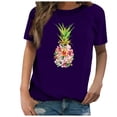 thumbnail image 2 of DPTALR Chemises Décontractées pour Femmes à Manches Courtes Imprimées Tee-Shirt Ample Tunique Blouse, 2 of 4