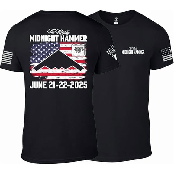Warrior USA Midnight Hammer T-Shirt – Black, Unisex Graphic Tee, Cotton Blend, Regular Fit, XX-Large