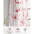 thumbnail image 6 of Pink Flower Sheer Curtains 54 Inch Length 2 Panels Set for Living Room/Bedroom, Watercolor Floral Botanical Line Drawing Print Kitchen Curtains Grommet Semi-Sheer Curtains Window Treatments 42"x54"x2, 6 of 7