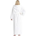 thumbnail image 2 of XINQIHANG Women's Hooded Classic Full Length Bathrobe Turkish Cotton Ankle Long Robe, 2 of 5