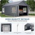 thumbnail image 5 of Carport for Tractor, Truck, Boat, Outer Gray and Inner White, 5 of 9