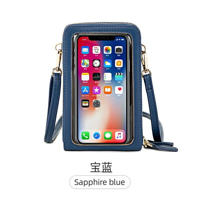 DAMAIE Women Touch Screen Wristlet Handbag, RFID Protection Small Wallet Purse Crossbody Phone Bag