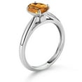 thumbnail image 3 of Gem Stone King 10K White Gold Orange Red Madeira Citrine Solitaire Engagement Ring for Women (1.10 Cttw, Oval 8X6MM, Gemstone Birthstone, Available in Size 5, 6, 7, 8, 9), 3 of 4