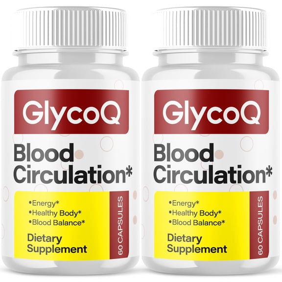 GlycoQ Blood Support Pills Advanced Formula Vitamin Supplement Glyco Q 120 Capsules