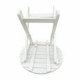 thumbnail image 3 of BplusZ  Wooden Portable Folding Indoor Porch Side Table Round, White, 3 of 3