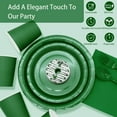 thumbnail image 3 of Green Paper Plates Party Supplies,Green Plate Disposable Dinnerware Sets,168pcs Plates and Napkins Party Supplies for St. Patrick's Mardi Gras Birthday Decorations Serve 24, 3 of 15