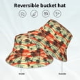 thumbnail image 3 of Kll Colorful Hawaii Palms Bucket Hat for Women Men Packable Travel Beach Sun Hat Outdoor Rave Accessories Reflective Fisherman Cap, 3 of 6