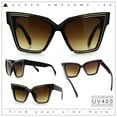 thumbnail image 2 of Luxe Oversized Horned Rectangular Cat Eye Glitzy Fashion Sunglasses Burgundy - Brown, 2 of 8
