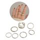 thumbnail image 3 of Anillo de dedo abierto jinwen Cadena en capas Cobre Oro Plata Kits de anillos abiertos, 3 of 8