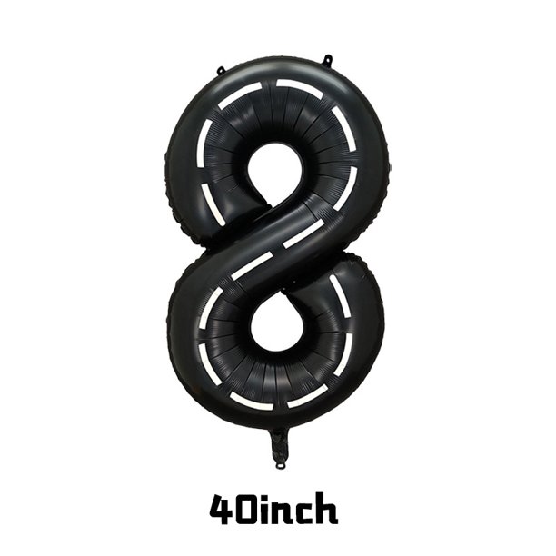 Globos de papel de aluminio para decoración de cumpleaños de coche de carreras, globos grandes de 40 pulgadas, Número 1, 2, 3, 4, 5, 6, 7, 8, 9, para niños