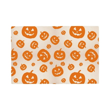 

Placemats Set of 4 / 6 halloween pumpkin prints Placemats for Dining Table Indoor/Outdoors Heat Resistant Washable Placemats 18 x 12