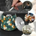 thumbnail image 4 of Yayeee Ashtray with Lid for Cigarette Smokeless Stainless Steel Home Ash Holder, Orange Fruit, 4 of 7