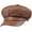 Brown, variant on 8 Panels Newsboy Caps for Women Vintage PU Leather Cabbie Painter Hat Gatsby Ivy Beret Cap