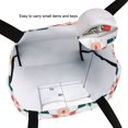 thumbnail image 6 of FORMRS Womens Canvas Tote Bag with Zipper Inner Pocket Shoulder Handbag, Flowers Geometric Pattern, 6 of 7
