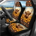 thumbnail image 2 of KUIFORTI Highland Cow Sunflower Seat Covers for Car 14 Pack with Cars Steering Wheel Accessories Auto Center Console Armrest Pad Seats Belt Pads Nonslip Fit for Cars SUV Sedans, 2 of 7