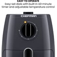 thumbnail image 4 of TurboFry 2-Quart Air Fryer, Dishwasher Safe Basket & Tray, Use Little to No Oil For Healthy Food, 60 Minute Timer, Fry Healthier Meals Fast, Heat And Power Indicator Light, Temp Control, Grey, 4 of 5