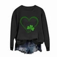 thumbnail image 4 of FDGIU ‌‌‌‌Women's Saint Patrick's Day Sweatshirt - Long Sleeve Green Shamrock Print Crew Neck Pullover, 4 of 6