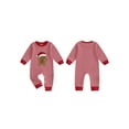 thumbnail image 2 of Miaouyo Infant Baby Girls Boys Christmas Fall Romper 0 3 6 12 18 Months Stripe Print Gingerbread Man Embroidery Long Sleeve Round Neck Jumpsuit, 2 of 9