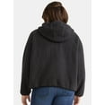 thumbnail image 3 of Time and Tru Women's and Women's Plus Fleece Zip Hoodie, Sizes XS-3X, 3 of 5
