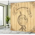 thumbnail image 5 of Ambesonne Retro Shower Curtain, Adventure Words, 69"Wx84"L, Sand Brown Black, 5 of 5