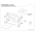 thumbnail image 4 of Kingston Brass KVSP2522B5 Kingston Commercial 25" Stainless Steel Console Sink with Steel Base and Glass Shelf (8-Inch, 3-Hole), Brushed/Oil Rubbed Bronze, 4 of 6