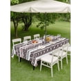 thumbnail image 4 of Outdoor Tablecloth with Umbrella Hole for Patio/Picnic/Party/Camping, Red Black Boho Waterproof Table Cloth Rectangle Table Cover Washable, Ethnic Tribe Aesthetic Abstract Art (60"x 102"), 4 of 9