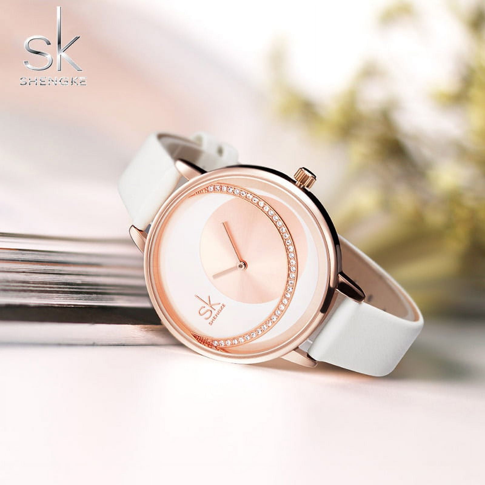 Shengke Luxury Watches Women Stainless Steel Quartz Watch With Gold Rivet  Reloj Mujer 2018 New SK Creative Ladies Watches #K0081 - OnshopDeals.Com